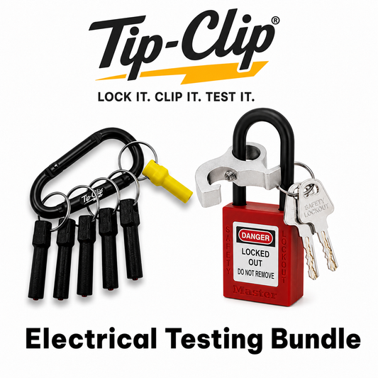 Tip-Clip Electrical Lock-Off Kit + Test Probe Holder Bundle