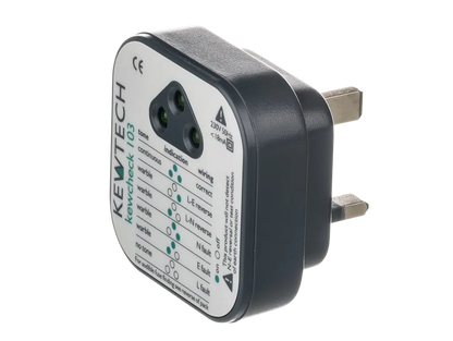 Kewtech Kewcheck 103 socket tester with LED indicators and audible tone for checking BS 1363 socket wiring