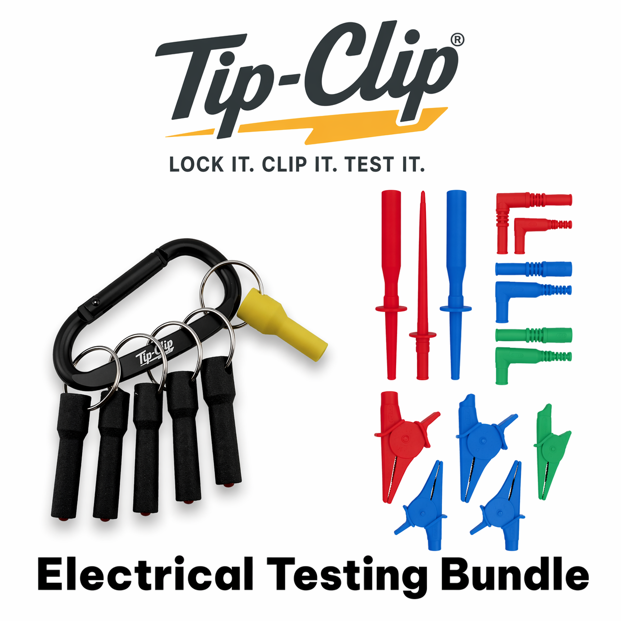 Megger 1014-291 MFT Multifunction Test Leads (Non-Fused 3 Wire Set) + Tip-Clip Holder (Bundle) (Copy)