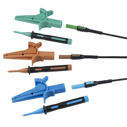 Kewtech ACC065 3-Wire Test Leads + Tip-Clip (Bundle)