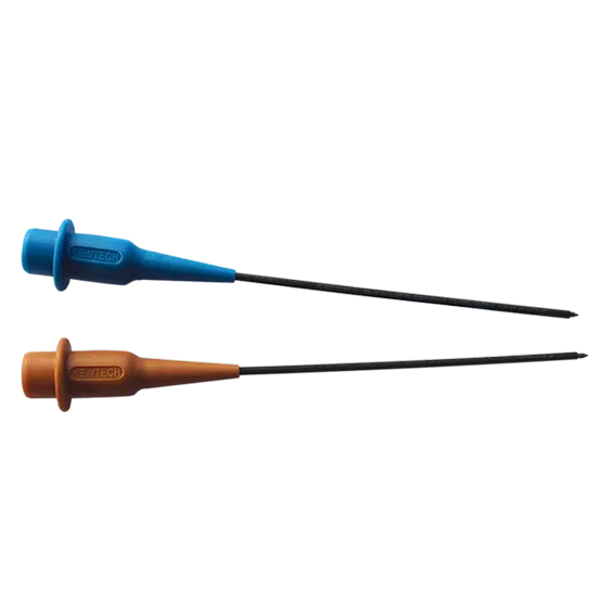 Kewtech KTLP10 long reach test probes used with Tip-Clip probe holder