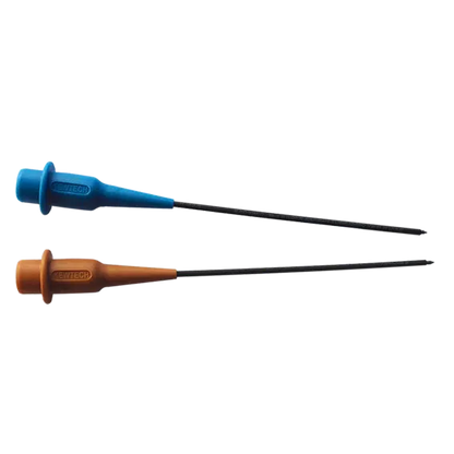 Kewtech KTLP10 long reach test probes used with Tip-Clip probe holder