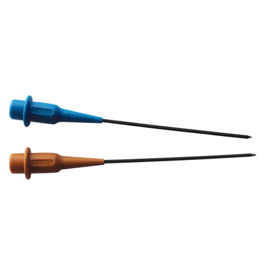 Kewtech KTLP10 long reach test probes used with Tip-Clip probe holder
