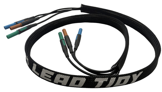 Kewtech Lead Tidy 1m flexible test lead holder with 3-wire test leads