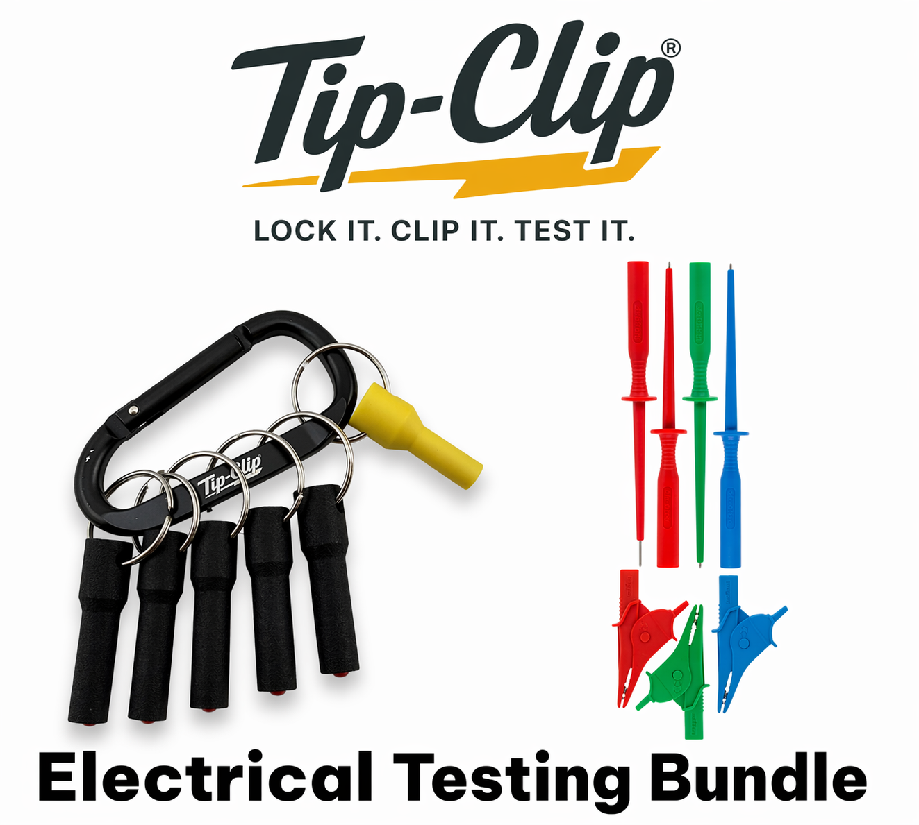 Megger 1014-301 Test Probes & Crocodile Clips + Tip-Clip Holder (Bundle)